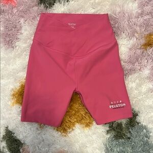 Peloton Women's Pink High-Waisted Shorts